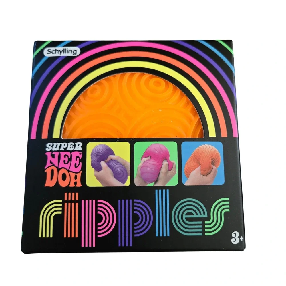 Schylling Super NeeDoh Ripples Orange New Sensory Fidget Toy